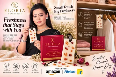 bharti.laughterqueen Instagram post about Eloria scented wax tablets
