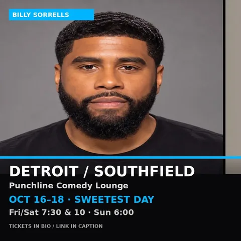 billysorrells Instagram post about Live comedy show