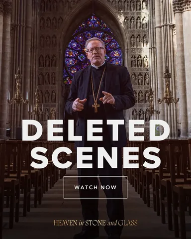 bishopbarron Instagram post about Heaven in Stone and Glass