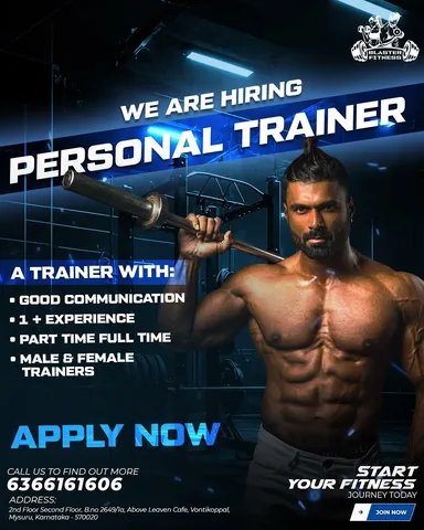 blasternaveen Instagram post about Fitness employment opportunity