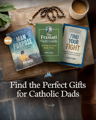 bobby.angel Instagram post about Catholic book gift promotion