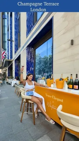 bonnierakhit Instagram post about London champagne terrace