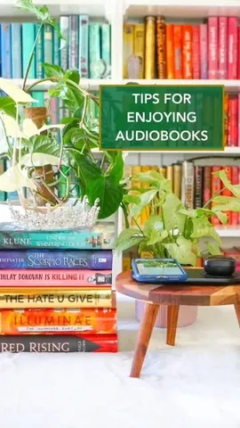 bookbookowl Instagram post about Audiobook listening tips