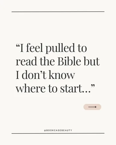 bookcasebeauty Instagram post about Bible study guidance
