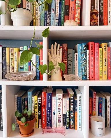 bookishmadeleine Instagram post about Moving and home organization