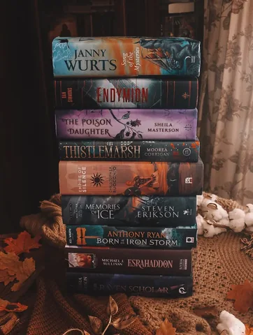 bookish_mai Instagram post about September book stack