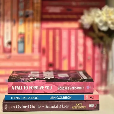 booksloveandunderstanding Instagram post about Publication week book stack