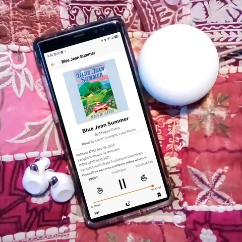 booksloveandunderstanding Instagram post about Blue Jean Summer audiobook review