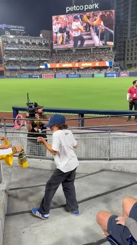 bossbabybrody Instagram post about Padres game dance appearance