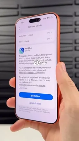brandonbutch Instagram post about IOS 26.4 update