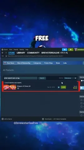 brewsterisalive Instagram post about Free Steam games