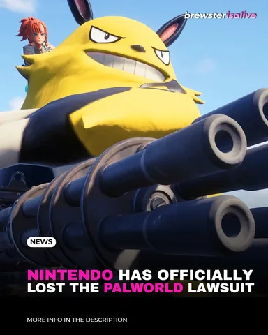 brewsterisalive Instagram post about Nintendo and Palworld lawsuit