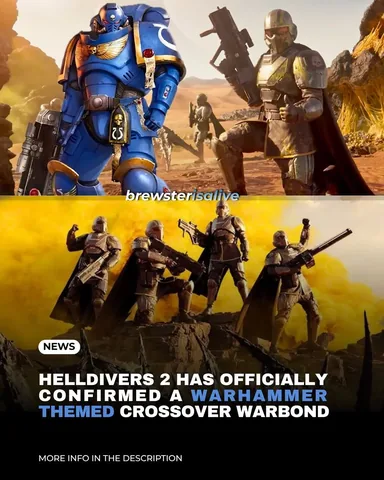 brewsterisalive Instagram post about Helldivers 2 Warhammer crossover