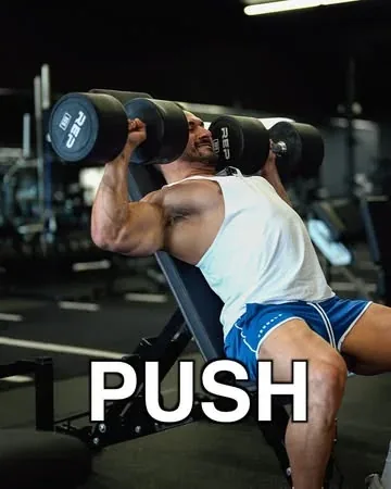 briandecosta Instagram post about Chest, delt, and triceps workout