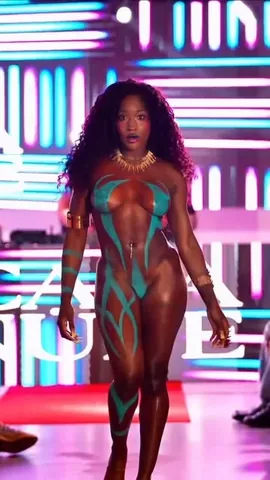 brittnebabe Instagram post about Swim Week body paint