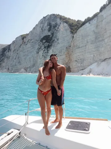 britwkent Instagram post about Greece sailing trip