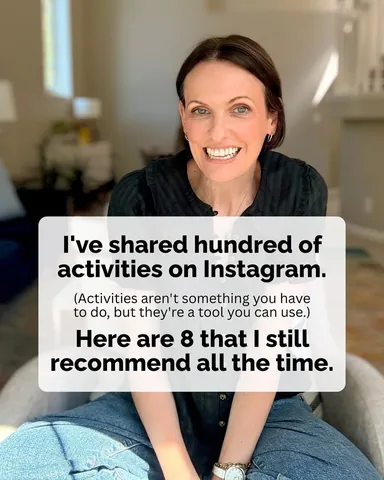 busytoddler Instagram post about Activities for difficult parenting moments