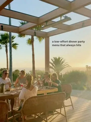 camillestyles Instagram post about Dinner party menu