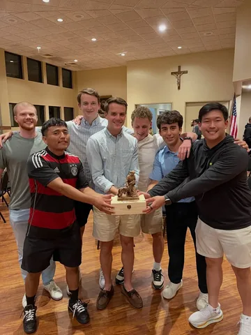 caseyofm Instagram post about Catholic trivia event