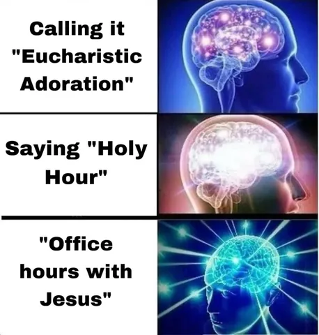 catholic.motivation Instagram post about Catholic humor
