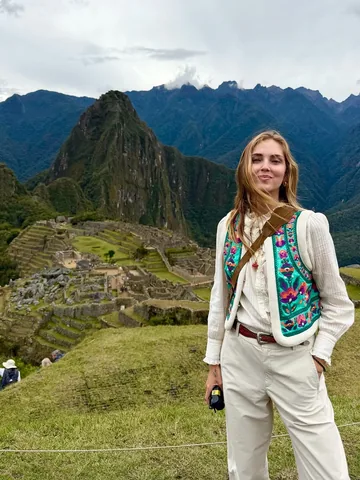 chiaraferragni Instagram post about Machu Picchu travel
