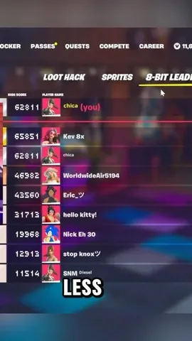 chica Instagram post about Fortnite leaderboard