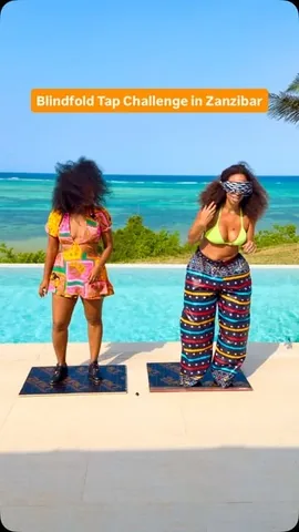 chloearnoldtaps Instagram post about Blindfolded tap challenge