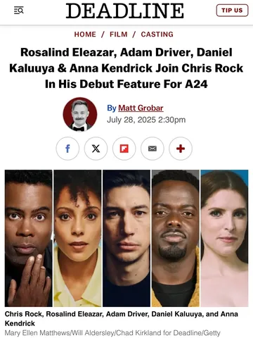 chrisrock Instagram post about Return to work