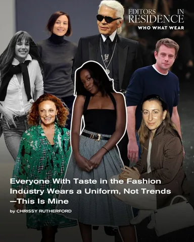 chrissyford Instagram post about Fashion uniforms