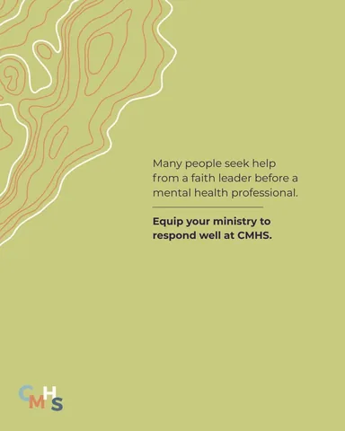 christianmentalhealth Instagram post about Equipping church leaders for mental health care