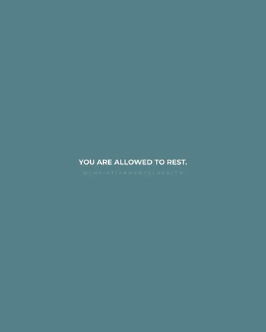 christianmentalhealth Instagram post about Rest in the healing process
