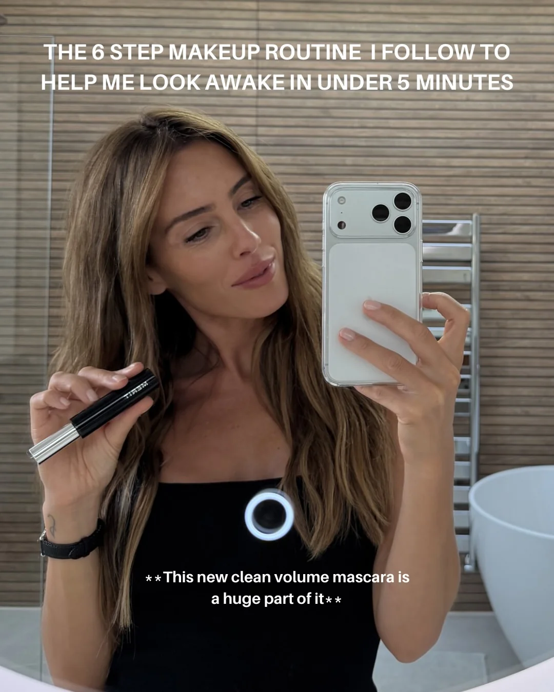 coral_pearl_ Instagram post about Merit makeup routine