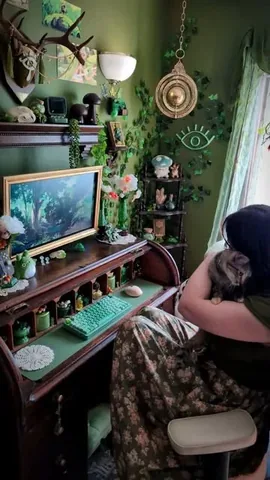 cozy.goblin.gaming Instagram post about Cats in a gaming room