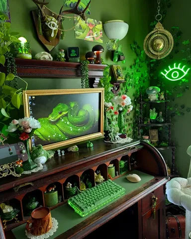 cozy.goblin.gaming Instagram post about Gaming setup close ups