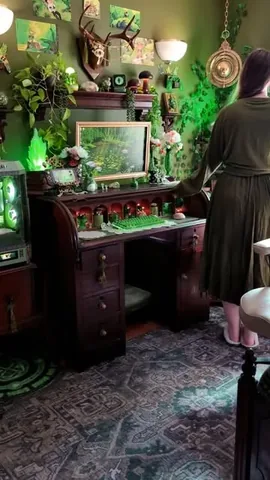 cozy.goblin.gaming Instagram post about Fantasy gaming setup