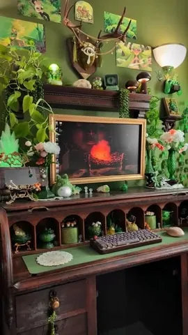 cozy.goblin.gaming Instagram post about Fantasy gaming setup
