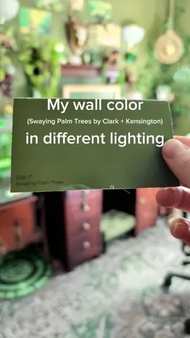 cozy.goblin.gaming Instagram post about Green wall paint
