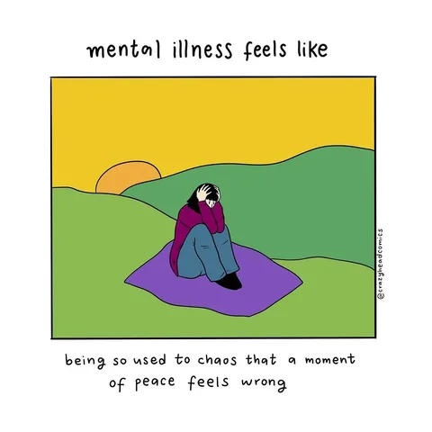 crazyheadcomics Instagram post about Mental illness experiences
