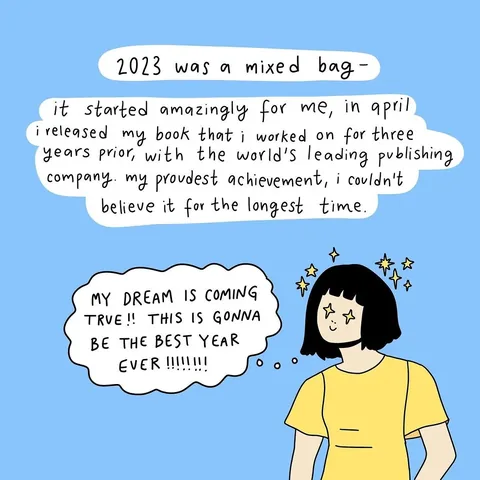crazyheadcomics Instagram post about Year end reflection