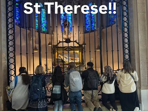 crystalinaevert Instagram post about Catholic retreat