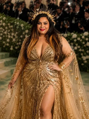 curvy_jaanvi_official Instagram post about Met Gala fashion