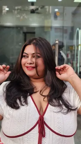 curvy_jaanvi_official Instagram post about Hairstyle transformation