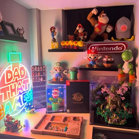 _dadthatgames Instagram post about LEGO Zelda collectible display