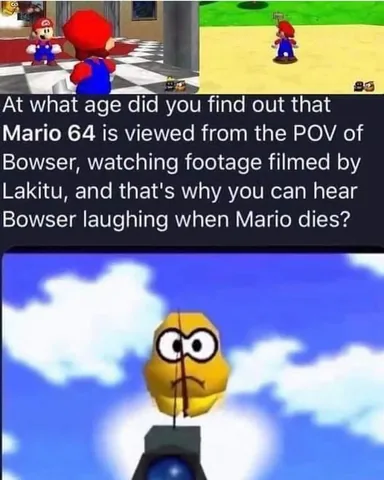 _dadthatgames Instagram post about Mario meme