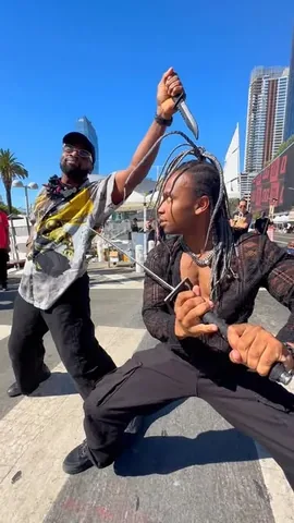 dance10fikshun Instagram post about Anime inspired fight scene