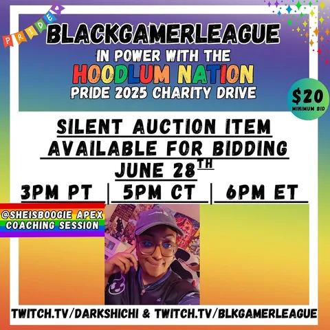 darkshichi Instagram post about Charity auction