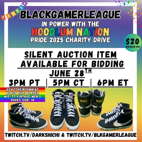 darkshichi Instagram post about Charity auction