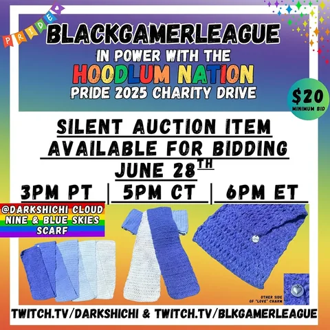 darkshichi Instagram post about Charity auction