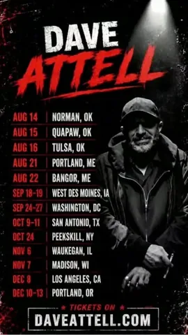 daveattell Instagram post about Live comedy tour