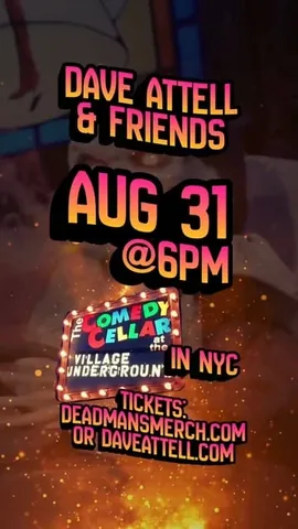 daveattell Instagram post about Live comedy event